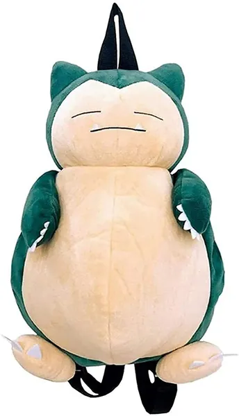 Plush Animal Backpack Plush School bagrole Playing Anime Character Snorlax Doll Cartoon boy Girl Gift(Mudkip ​Plush) ，Snorlax Cosplay Double Strap Shoulder Bag,14x9x11 inches, Blue - 