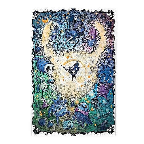 Video Hollow Game Knight Jigsaw Puzzles 1000 Piece Cartoon Anime Picture Puzzle Birthday Present Memory Agility Game for Teen and Adults Difficult