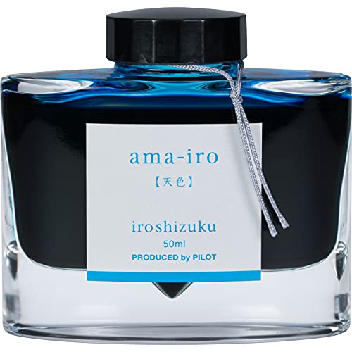 PILOT Iroshizuku Bottled Fountain Pen Ink, Ama-Iro, (Light Blue) 50ml Bottle (69226) - Sky Blue
