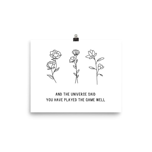 You Have Played the Game Well | 8x10 Poster | Minecraft