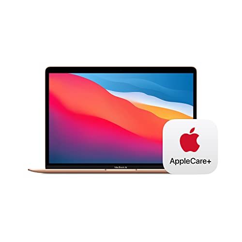 2020 Apple MacBook Air Laptop: Apple M1 Chip, 13” Retina Display, 8GB RAM, 256GB SSD Storage, Backlit Keyboard, FaceTime HD Camera, Touch ID. Works with iPhone/iPad; Gold with AppleCare+ (3 Years) - Gold - With AppleCare+