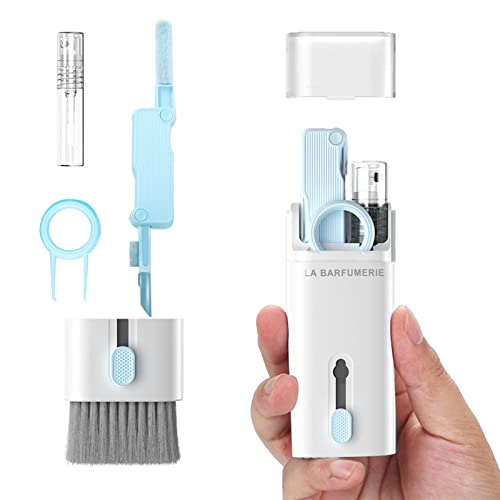 LA BARFUMERIE Electronics Cleaner Kit. Keyboard Brush, Airpod Cleaning Tool, Phone Screen Cleaner. for Computers, MacBooks, Laptops, Airpods Pro, Headphones. - Blue