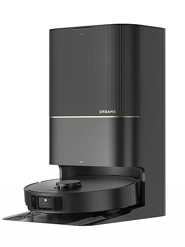 dreame X40 Ultra Robot Vacuum, 75Days Self-Emptying Robot Vacuum and Removable & Liftable Mop Combo, 12,000Pa Suction, AI Navigation, 198Mins Runtime Robotic Vacuum Cleaner for Pet Hair/Carpet/Floor - Black