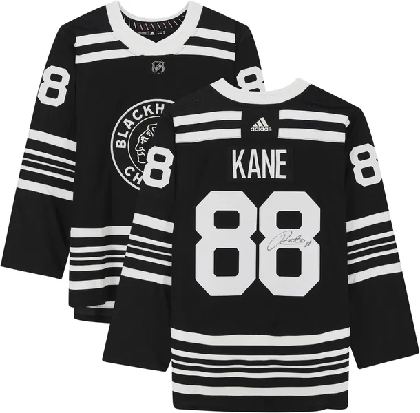 Patrick Kane Chicago Blackhawks Autographed 2019 NHL All-Star Game Black Parley Adidas Authentic Jersey - Autographed NHL Jerseys -