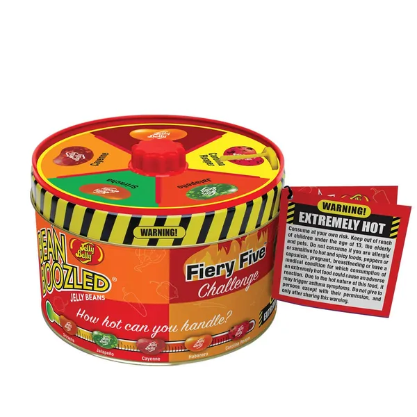 Jelly Belly BeanBoozled Fiery Five Spinner Tin - 3.36 oz - Genuine, Official, Straight from the Source - 