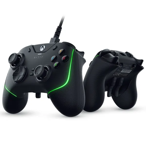 Razer Wolverine V2 Chroma Wired Gaming Pro Controller for Xbox Series X|S, Xbox One, PC: RGB Lighting - Remappable Buttons & Triggers - Mecha-Tactile Buttons & D-Pad - Trigger Stop-Switches - Black - Black Controller Wolverine V2 Chroma