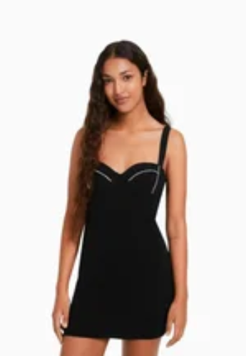 STRAPPY RHINESTONES - DRESS - Tubino - black