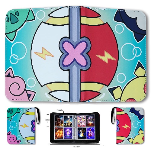 Wimarn Card Holder, 400 Pockets Portable Card Album Binder with 50 Removable Sleeves , Gifts for girl & boys, Best Display Protection for Trading Cards Collection