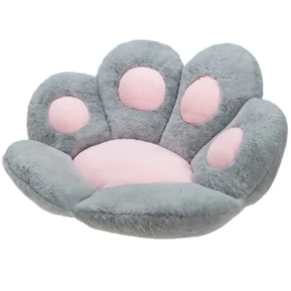DITUCU Cat Paw Cushion Lazy Sofa Office Chair Cushion Bear Paw Warm Floor Cute Seat Pad for Dining Room Bedroom Comfort Chair for Health Building Grey（27.5x23.6inch）