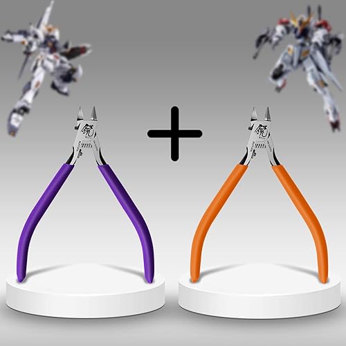 RUITOOL Model Nippers RM 1.0 & RM 3.0, Gundam Model Tools for to Repair and Fix Plastic Models, Ultra-thin Single-edged Non-slip Grip,4.7 Inch Sharp Cutters for Gunpla Model Building