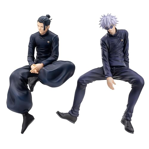 QAHEART JJK Figures 2PCS, Geto Suguru Anime Noodle Stopper Figure Statues Anime Action Figurine 14CM - Geto Suguru+gojsa B - 14cm/5.51inch
