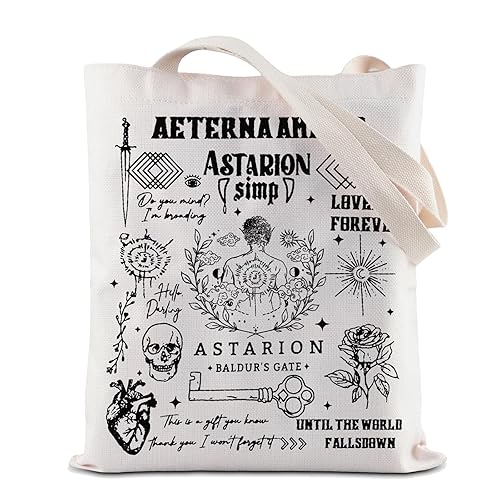 ZJXHPO BG3 Astarion Tote Bag BG3 Merch Astarion Inspired Reusable Grocery Shopping Bag Astarion Dark Humor Gift - Astarion Tote