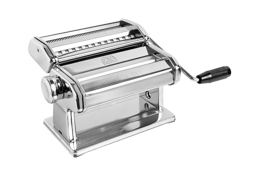 Marcato Atlas 180 Pasta, Made in Italy, Stainless Steel, 180-Millimeters Wide, Includes Machine with Cutter, Hand Crank, and Instructions - Atlas 180 Pasta Machine