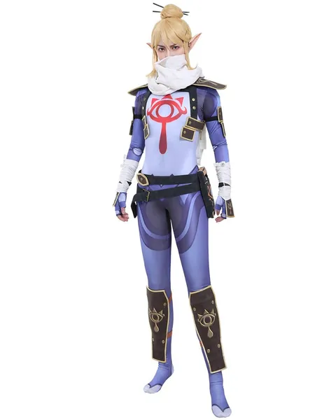 miccostumes Women's BOTW Link Sheikah Cosplay Costume Stealth Armour Set - Large Purple