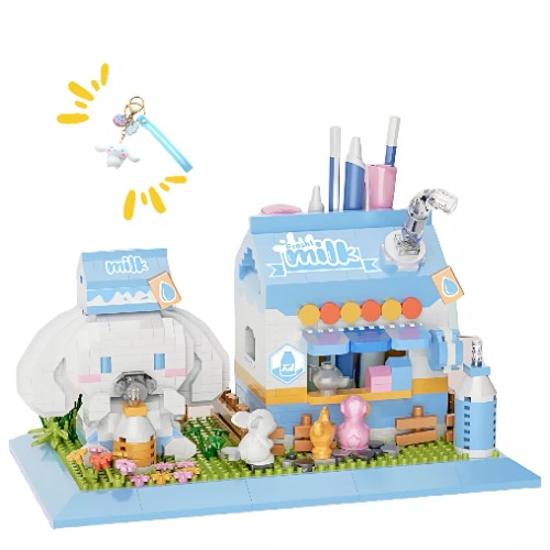 GREEN BRAIN Cinnamoroll Juguete Cinnamoroll Bebe Portalápices Cinnamoroll Figura Baby Cinnamoroll Cosas Cinamoroll 1410 Piezas construcción