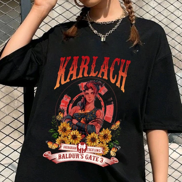 Karlach Barbarian Baldur Gate 3 Shirt, Karlach Vintage Retro Shirt, Karlach Fanart Shirt,Karlach Baldur Gate Merch,Karlach Vintage Tee Shirt