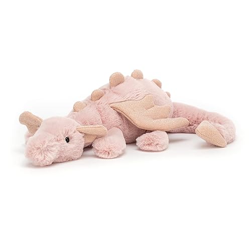 Jellycat Rose Dragon Stuffed Animal, Little 12 inches - Mythical Plush Toy - Classic Children's Gift - Little