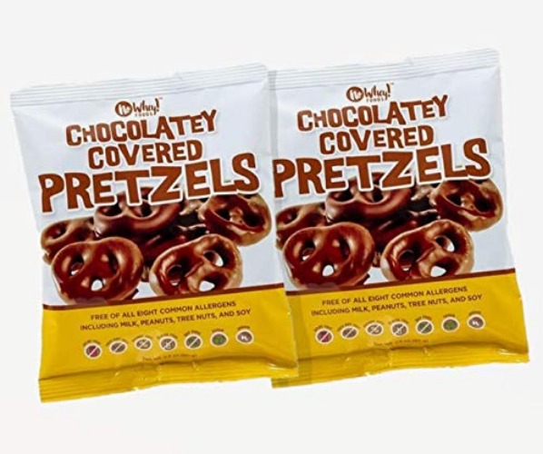 Vegan, Gluten Free Chocolatey Covered Pretzels (2 Pack) | Dairy Free, Peanut Free, Nut Free, Soy Free, All Natural, Sesame Free | Allergy Friendly | No Whey Foods