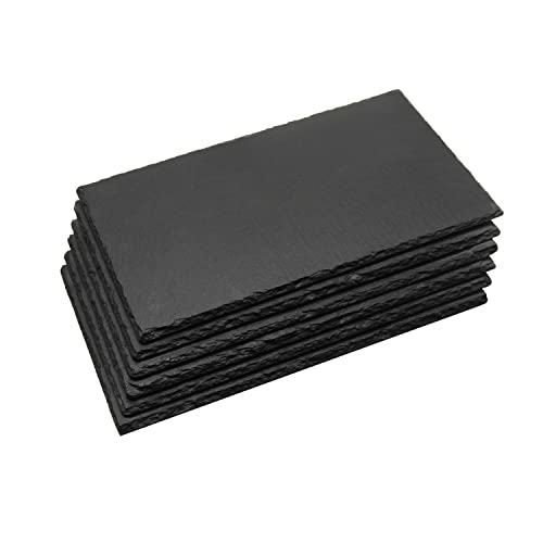 black slate natural edge plates
