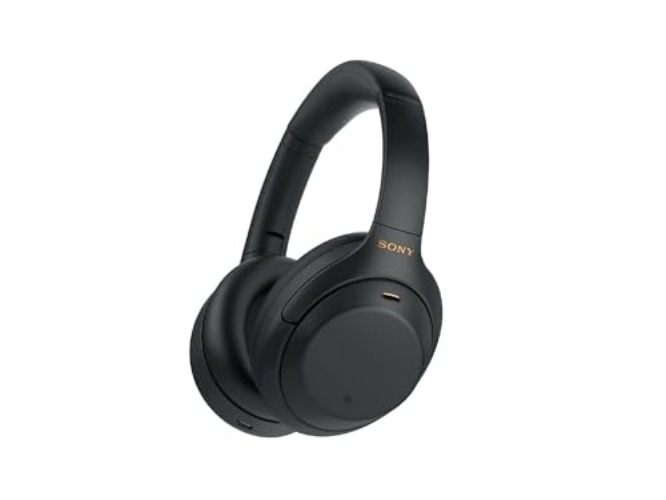 Sony WH-1000XM4 Wireless Premium Noise Canceling Overhead Headphones with Mic for Phone-Call and Alexa Voice Control, Black WH1000XM4 - Black - Headphones Only