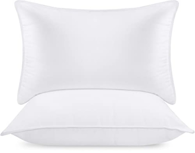 Utopia Bedding Bed Pillows for Sleeping (White), Queen Size, Set of 2, Hotel Pillows, Cooling Pillows for Side, Back or Stomach Sleepers - Queen (Pack of 2) - White