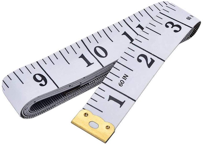 Soft Tape Measure Double Scale Body Sewing Flexible Ruler for Weight Loss Medical Body Measurement Sewing Tailor Craft Vinyl Ruler, Has Centimetre Scale on Reverse Side 60-inch（White） - 
