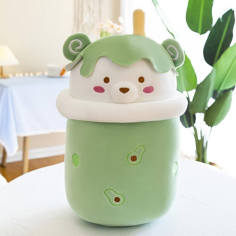 Boba Stuffed Plushie Bubble Tea - green / 25cm