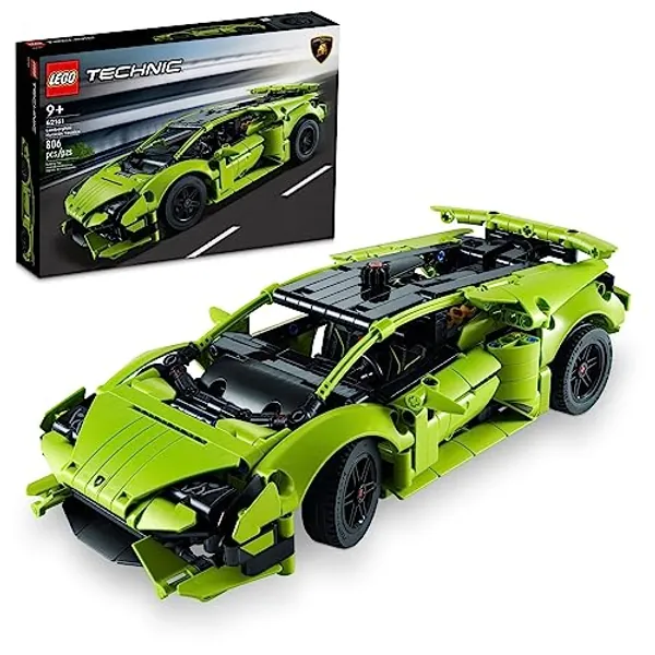 LEGO Technic Lamborghini Huracn Tecnica 42161 Advanced Sports Car Building Kit, Green, 806 Pieces
