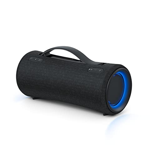 Sony SRS-XG300 X-Series Wireless Portable-Bluetooth Party-Speaker IP67 Waterproof and Dustproof with 25 Hour-Battery and Retractable Handle, Black- New - Black - SRSXG300/B