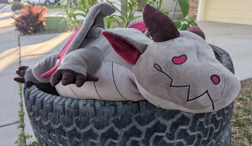 Sleepy Time Dragon - Dusty Red Large Boi