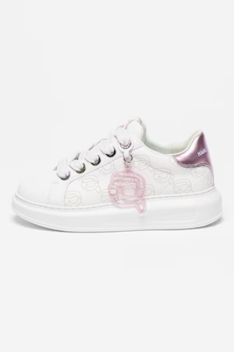 Karl Lagerfeld, Pantofi sport de piele cu imprimeu logo Kapri - eMAG.ro