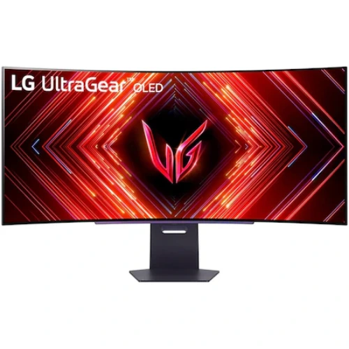 Monitor Gaming Curbat OLED LG UltraGear™ 44.5", UWQHD (3440x1440), 240Hz, 0.03ms, AMD FreeSync™ Premium Pro, NVIDIA G-Sync™, DisplayHDR True Black 400, Anti-glare, 2x HDMI, Display Port, USB, Jack, VESA, Pivot, negru - eMAG.ro