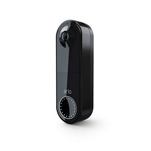 Arlo Essential Video Doorbell Wire-Free - HD Video, 180° View, Night Vision, 2 Way Audio, Direct to Wi-Fi No Hub Needed, Wire Free or Wired, Black - AVD2001B, 1 Count (Pack of 1) - Wire-Free - Doorbell - Black