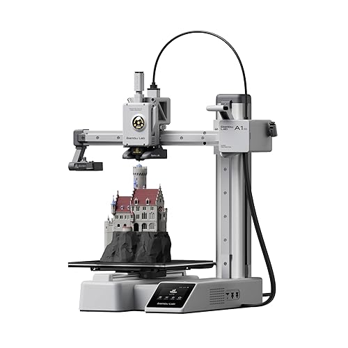 Bambu Lab A1 Mini 3D Printer, Support Multi-Color 3D Printing, Set Up in 20 Mins, High Speed & Precision, Full-Auto Calibration & Active Flow Rate Compensation, ≤48 dB Quiet FDM 3D Printers - A1 Mini(Without AMS lite)