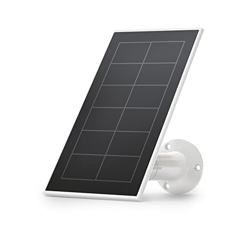 Arlo Solar Panel Charger (2021 Released) - Arlo Certified Accessory - Works with Arlo Pro 5S 2K, Pro 4, Pro 3, Floodlight, Ultra 2, and Ultra Cameras, Weather Resistant, Easy Install, White - VMA5600 - White - Charger
