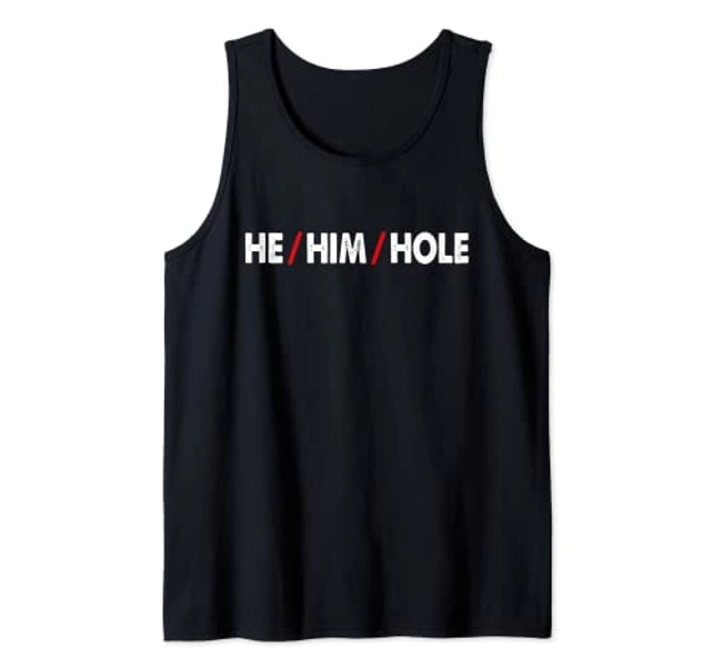 Funny Sarcastic Valentine's Day He Him Hole Tank Top - Women - Royal Blue - XX-Large
