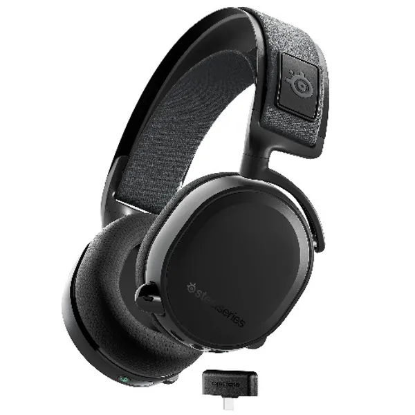 SteelSeries Arctis 7+ Wireless Gaming Headset – Lossless 2.4 GHz – 30 Hour Battery Life – USB-C – 7.1 Surround – For PC, PS5, PS4, Mac, Android and Switch - Black - Black Arctis 7+