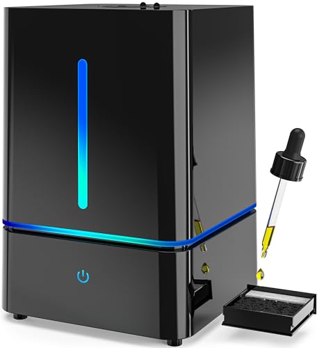 Everlasting Comfort Cool Mist Humidifiers for Bedroom (4L) - Covers 300 Sq Ft, 40 Hour Run Time - Whisper Quiet Filterless Humidifier - Easy to Clean and Refill, Bedroom Humidifier Large Room (Black) - 4L - Jet Black