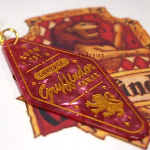 Gryffindor House Acrylic Motel Keychain