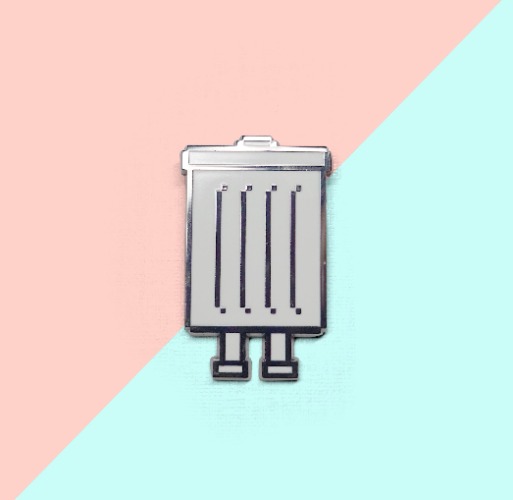 Trashbot Enamel Pin by Classicbot