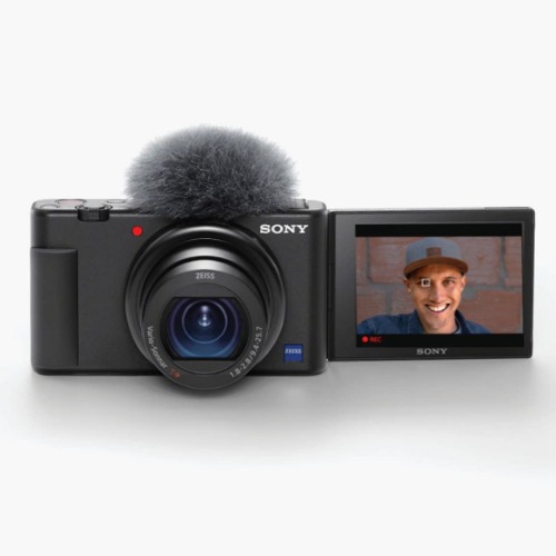 Sony ZV-1 Digital Camera for Content Creators, Vlogging and YouTube with Flip Screen, Built-in Microphone, 4K HDR Video, Touchscreen Display, Live Video Streaming, Webcam - Camera only Black