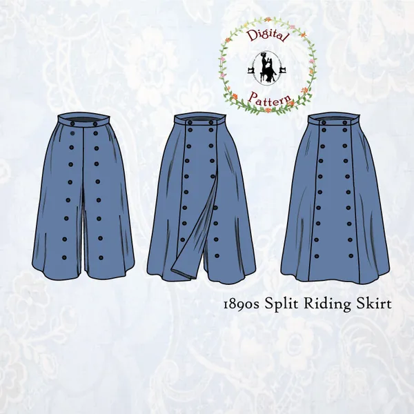 1890s Split Riding Skirt Sewing Pattern | AKA secret pants :)