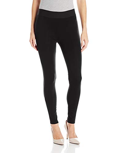 HUE Women's High Waist Blackout Ponte Leggings - Black - Small