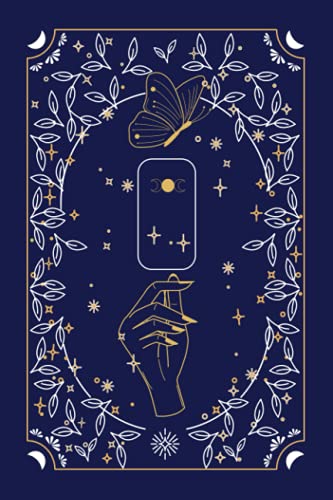100 Days of 3 Spread Tarot Reading Journal, Modern Mystic Art Dark Blue, Navy Cover with the Golden Bee, Leaves, Moon and Stars: Improve choosing the ... And become a better fortune teller today!