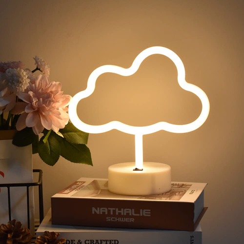 GUOCHENG Cloud Neon Lights Battery&USB Power LED Neon Night Light Creative Lighting Lamp for Home Bedroom Party Decoration Gift for Kids - cloud