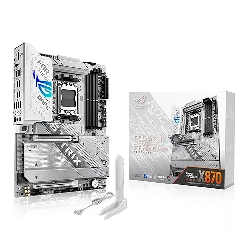 ASUS ROG Strix X870-A Gaming WiFi AMD AM5 X870 ATX Motherboard 16+2+2 Power Stages, Dynamic OC Switcher, Core Flex, DDR5 AEMP, WiFi 7, 4X M.2, PCIe® 5.0, Q-Release Slim, USB4®, AI OCing & Networking - ROG X870-A|WIFI 7