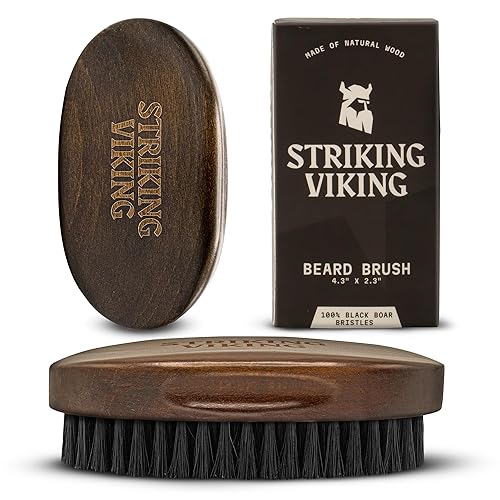 Striking Viking Boar Hair Beard Brush for Men