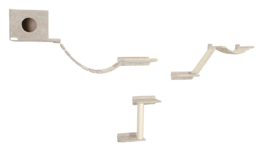 Kerbl Maxi-Pet 81635 Mur d'escalade pour Chat Mount Everest 9 pièces Beige