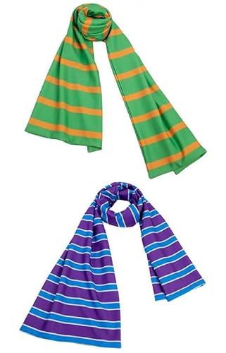 1791's lady JOJO 2 Joseph Joestar Cosplay Costume Long Scarf Green Purple Cosplay props accessories - 2 Colors Together