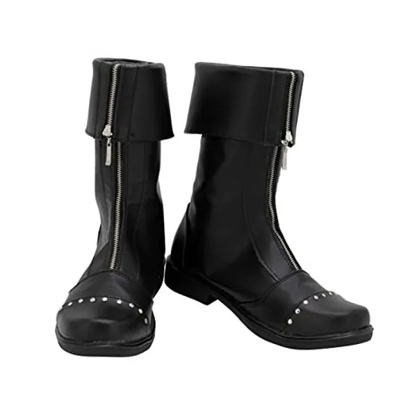 
                            FF 7 Cloud Strife Cosplay Shoes FF VII Cloud Black Boots Customized
                        
